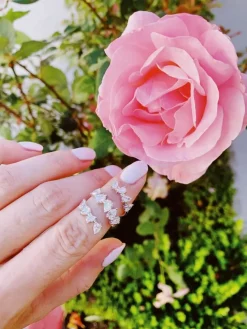 Pear Diamond Spiral Ring