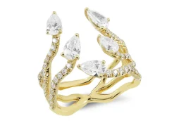 Sea Drift Pear Diamond Ring