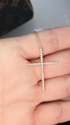 Signature Diamond Cross Necklace (Large)