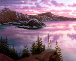 SUNSET AT CRATER LAKE