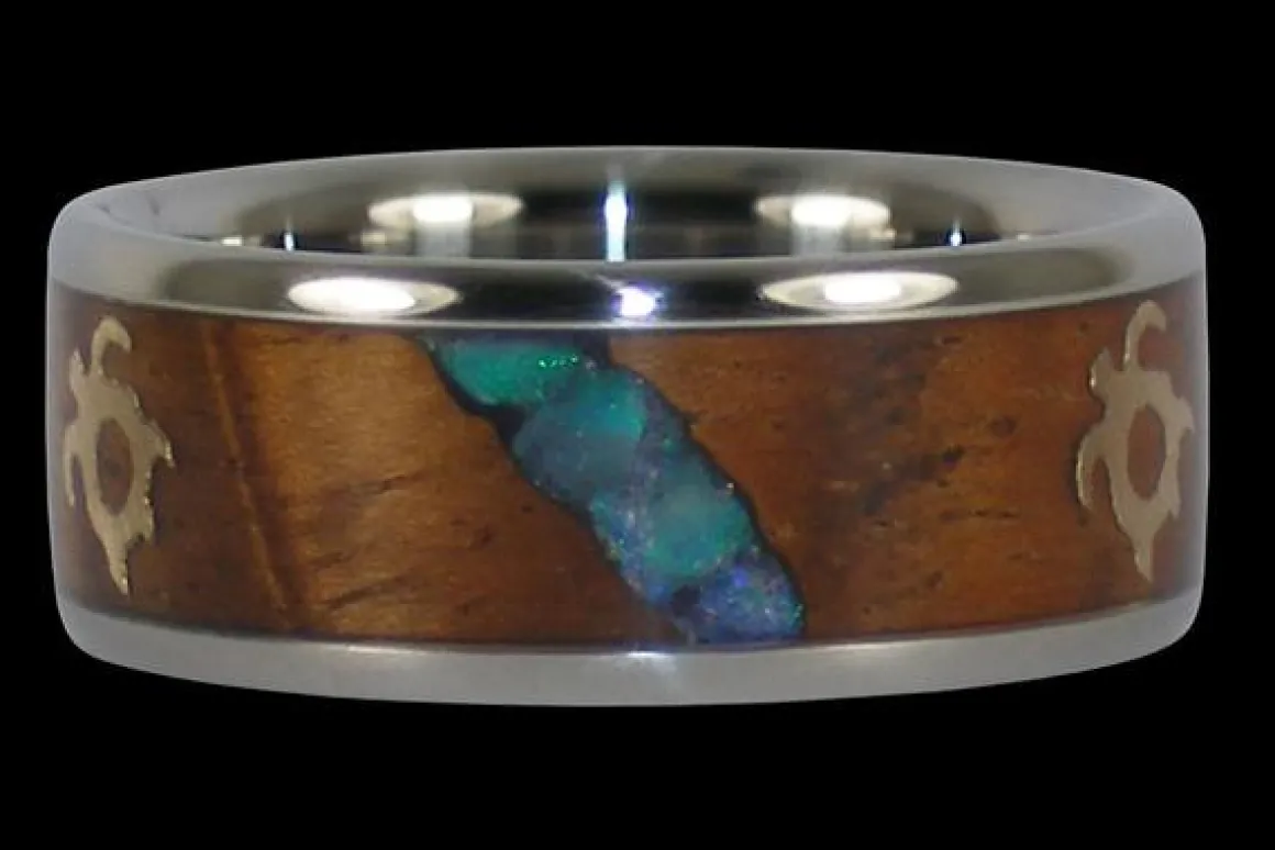 Three Falls Australian Opal Titanium Ring