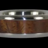 Titanium Ring with Hawaiian Curly Koa Wood