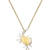 2/tone 14k Crab Pendant with 2 Diamonds