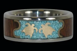 Two Turtles Titanium Ring