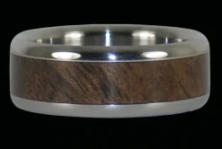 Walnut Titanium Ring Band