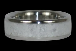 White Pearl Hawaii Titanium Ring