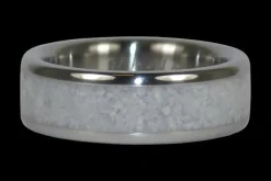 White Pearl Hawaii Titanium Ring