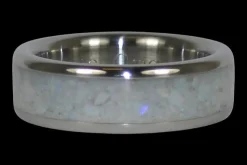 White Pearl Hawaii Titanium Ring